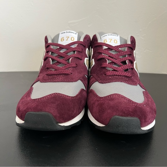 NEW New Balance 670 Burgundy - Picture 3 of 8